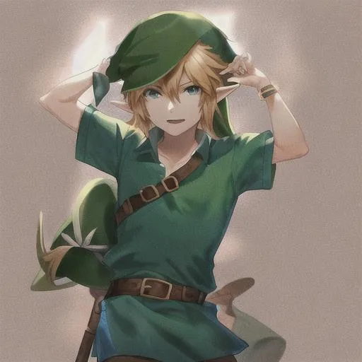 Prompt: link with hat 
