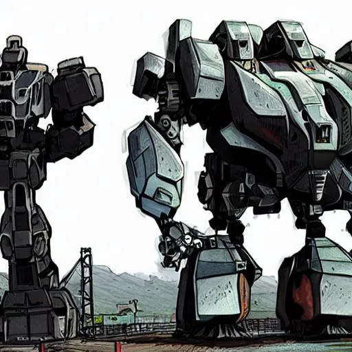 Prompt: giant mech