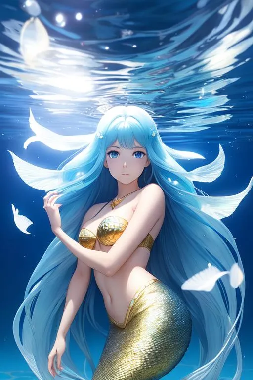 kawaii, cute, mermaid, anime Character Design, Unrea