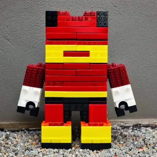 Prompt: Brickmon has a unique and distinctive design reminiscent of LEGO bricks. Its body is composed of interlocking brick-like segments, giving it a blocky and modular appearance. Each segment represents a different color, allowing for a wide range of combinations and customization.

The Pokémon's eyes are large and expressive, reflecting its curious and imaginative nature. Its mouth forms a smiling expression, portraying a sense of joy and enthusiasm. Brickmon has small appendages that resemble LEGO hands and feet, allowing it to interact with its environment and manipulate LEGO pieces.

Brickmon's ability to shape-shift is represented through its dynamic design. It can rearrange its brick segments to change its size, shape, and even color. This adaptability showcases its versatility and creativity in battles.

Encountering a Brickmon in the Pokémon world often leads to exciting collaborations and building challenges. Trainers are drawn to its ability to construct unique structures and tools, making it a sought-after partner for trainers who appreciate the art of building and teamwork. Its presence serves as a reminder of the power of imagination and the limitless possibilities that can be achieved through creativity and construction.