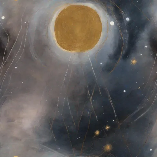 Prompt: Milky way, stars, nebula, galaxy By [amrita sher-gil|Hilma af Klint], close up fabric, seamless