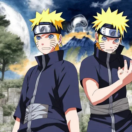 Prompt: Naruto and Sasuke 