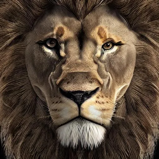 Prompt: a realistic lion with a bushy main
