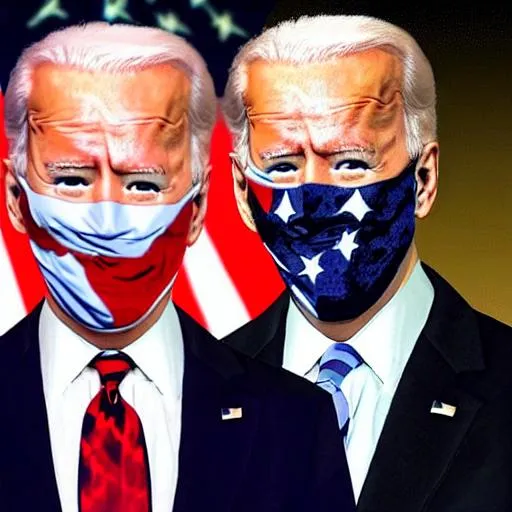 Joe Biden as a rubber Halloween mask