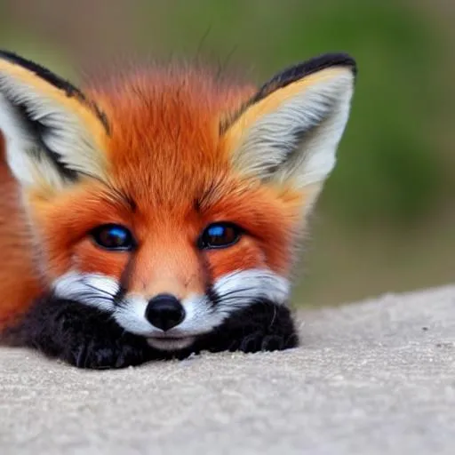 Prompt: a baby fox

