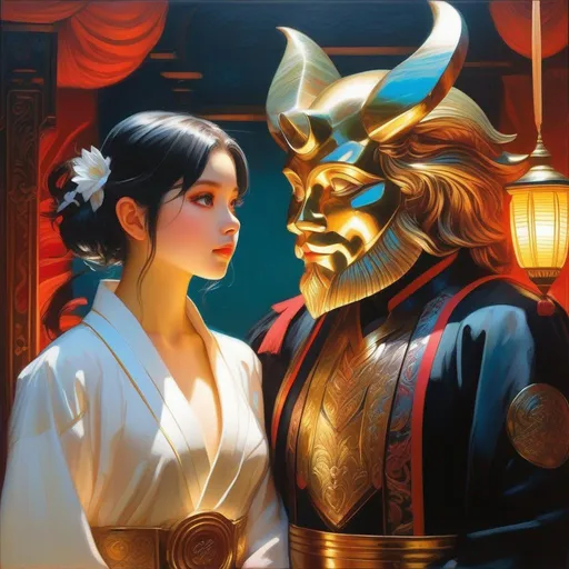 Prompt: Guillermo del Toro meets anime girls, anime style, extremely detailed painting by Greg Rutkowski and by Henry Justice Ford and by Steve Henderson 