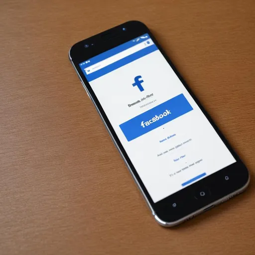 Prompt: Phone with Facebook logo