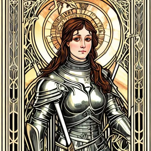 Prompt: art nouveau joan of arc