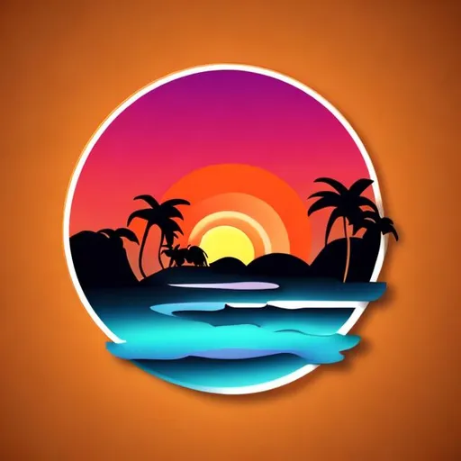 Prompt: design a logo for sunset