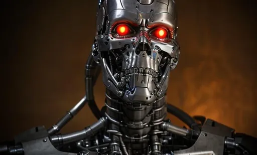 Prompt: Terminator, robotic, cybernetic, complex, mechanical, machine, 