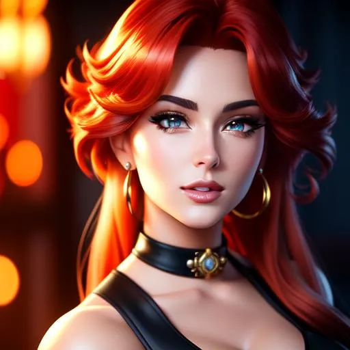 Prompt: {{{{highest quality stylized character masterpiece}}}} best award-winning digital oil painting art with {{textured brush strokes}} in 128k UHD HDR,
hyperrealistic intricate perfect upper body image of semi-realistic flirtatious seductive stunning gorgeous beautiful feminine 22 year old anime like firefighter woman with 
{{red wild hair}} and {{brown eyes}} wearing {{semi burned-off white body tight body}} with deep exposed cleavage standing on top of viewer,
wonderful extremely detailed face with romance glamour beauty soft skin and red blush cheeks and cute sadistic smile and {{seductive love gaze at camera}}, 
perfect anatomy in perfect colored shaded composition of professional sharp focus photography, 
cinematic 3d volumetric dramatic lighting with backlit backlight, 
{{sexy}}, 
{{huge breast}}