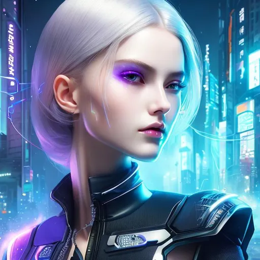 Prompt: cyber punk. mysterious lady. insanely beautiful. perfect anatomy. symmetrically perfect face. beautiful long black. beautiful amber eyes. hyper realistic. super detailed. soft colours. no extra limbs or hands or fingers or legs or arms. standing on the street. pale skin. smooth texture. realism. smoke effects. full body
