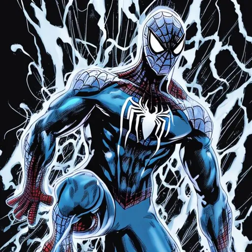 Prompt: spiderman symbiote goes ultra instinct