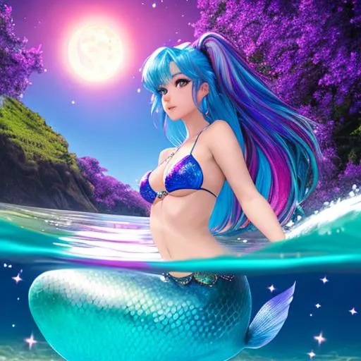 kawaii, cute, mermaid, anime Character Design, Unrea