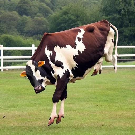 Prompt: cow doing ballet
