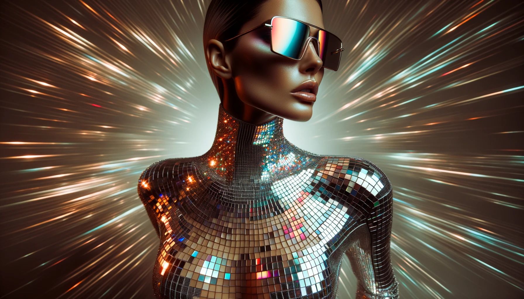 Attractive young woman in futuristic outfit Poster by MIRO3D