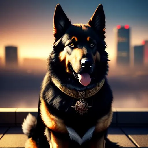 Cyberpunk dog HD wallpaper background