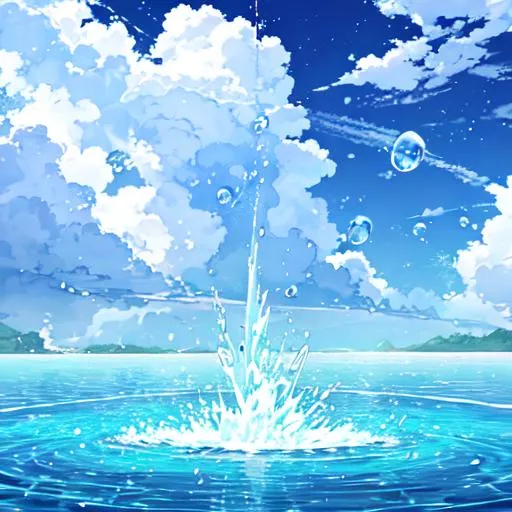 water pattern, anime style, bight color, UHD, illust