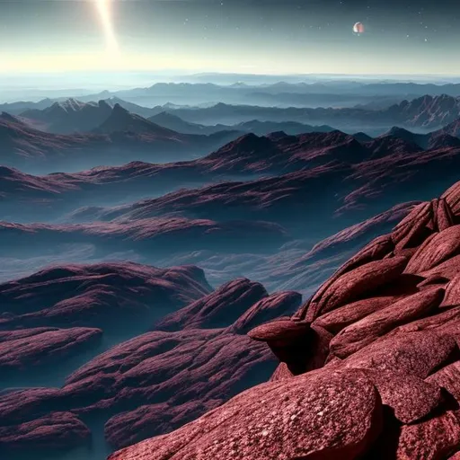 Prompt: A beautiful vista of a breathtaking, alien world.