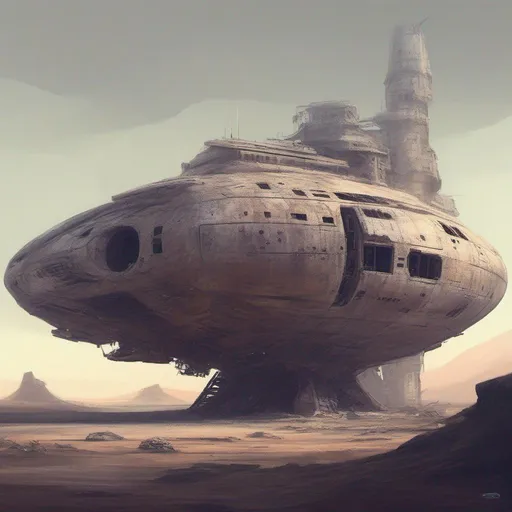 Prompt: Derelict spaceship