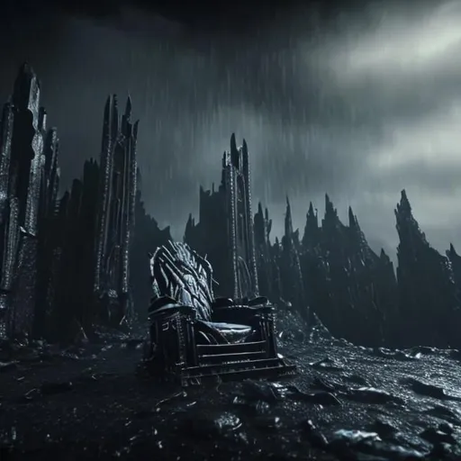 Prompt: abyss, dark and mysterious, atmospheric, ominous, eerie, cinematic, cinematic, 4k, ultra detail, throne chair, ultra realistic