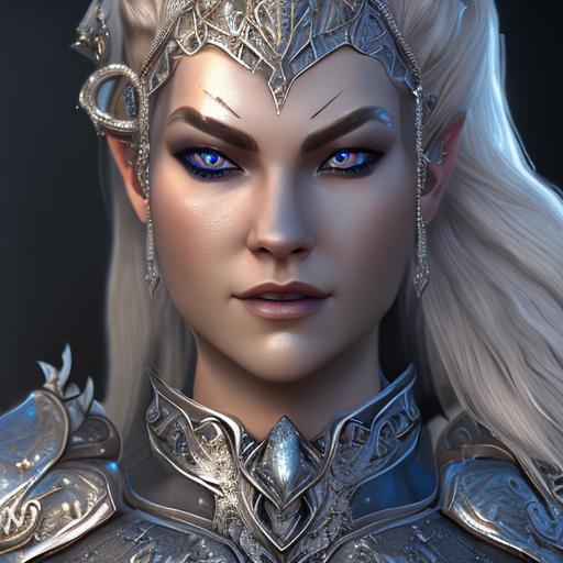 Face - 3/4 View, majestic female twilight cleric of... | OpenArt