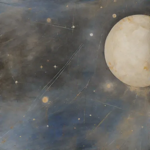 Prompt: Milky way, stars, nebula, galaxy By [amrita sher-gil|Hilma af Klint], close up fabric