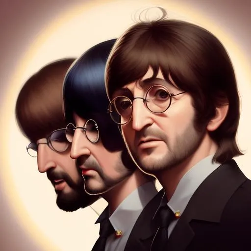 Prompt: John Lennon, Paul McCartney, Ringo Starr, George Harrison are the beatles, captured in a detailed 8k resolution render with dynamic lighting and intricate details. Created by renowned artists Greg Rutkowski, Artgerm, and WLOP, the artwork features triadic colors and was made using Unreal Engine 5. It is currently trending on Artstation as a hyperdetailed and intricately detailed splash art.