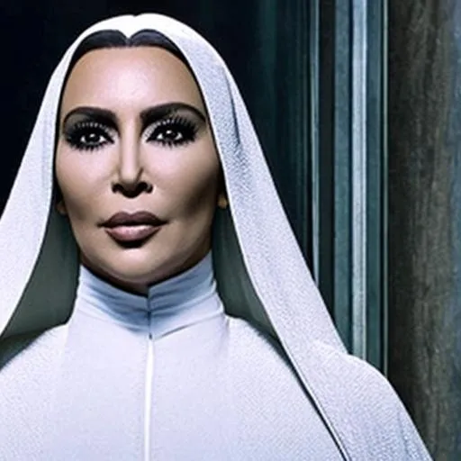 Prompt: Kim Kardashian as valak.