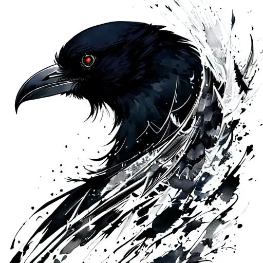 Raven tattoos meaning - Skullspiration