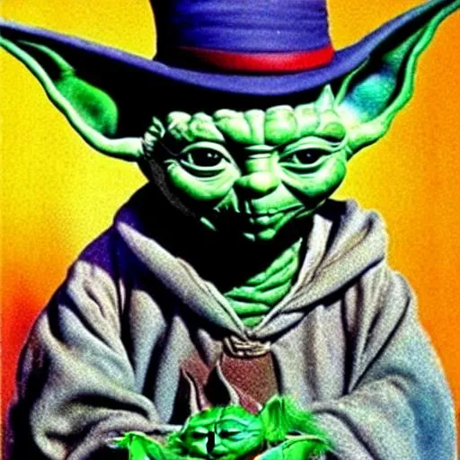Prompt: Salvador Dali's
 Yoda.