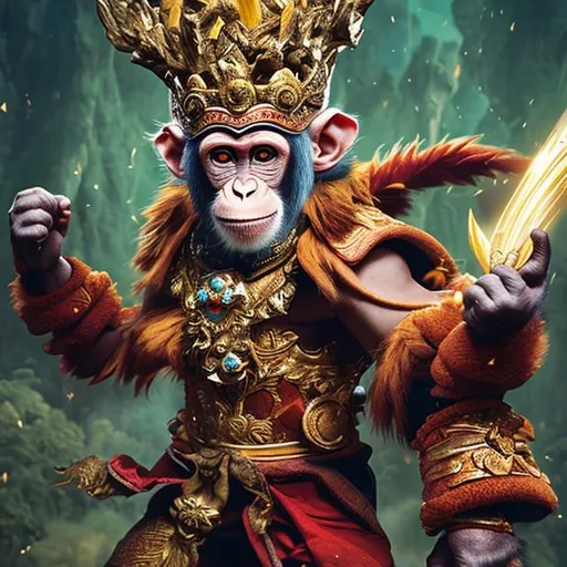 Prompt:  MONKEY  KING