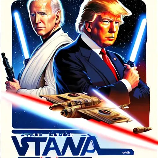 Joe Biden And Donald Trump In Star Wars Movie Poster... | OpenArt