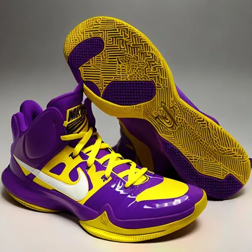 Prompt: los angles lakers nike basketball shoes
