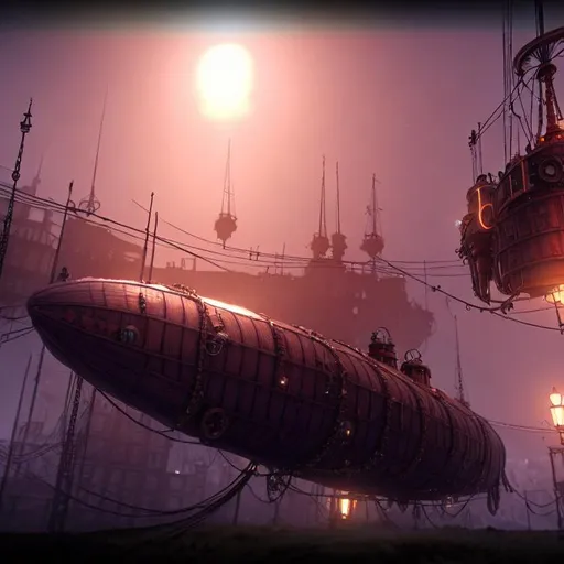 Prompt: steampunk airship city frostpunk  8k HDDR