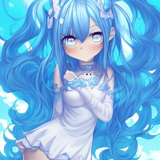 Prompt: anime girl with cyan shade
