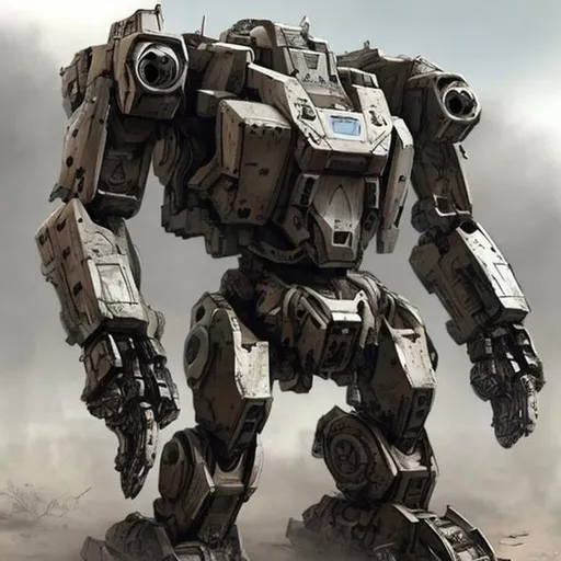 Prompt: war machine mech suit