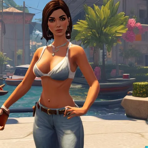 Prompt: Gta 6 female she look mexican, and nice body, her full body is visible. Ans she is à biological woman 
