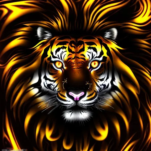 Prompt: 3D, HD, full-body,  dark, plasma action portrait of a (furry! plasma {Kaleidoscope}Waxy Tiger}), expansive liquid gold silver black background --s98500