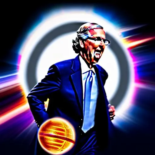 Prompt: photo realistic album cover of Mitch McConnell as live action Dragon Ball Z: Kai Goku powering up in space 