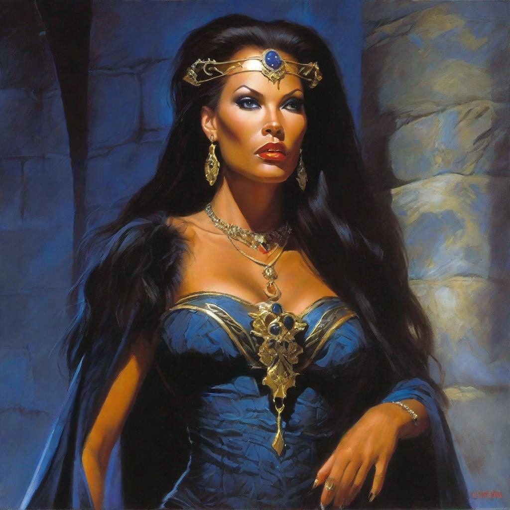 fantasy art, oil painting, D&D 2e character profile,... OpenArt