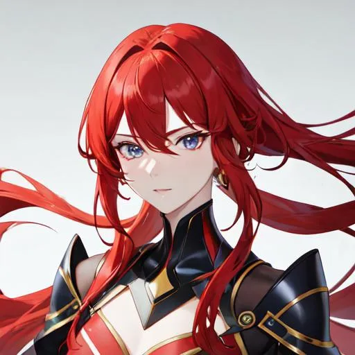Prompt: Zerif 1male (Red side-swept hair covering his right eye) 8K, UHD, best quality, as a female