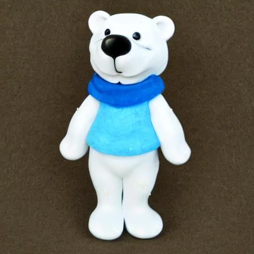 Prompt: Old Disney animated polar bear character