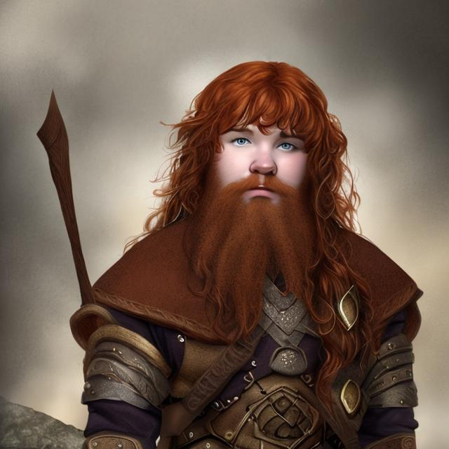 Teen, Male, Dwarven, Celtic, Dwarf, Irish, Auburn Ha...