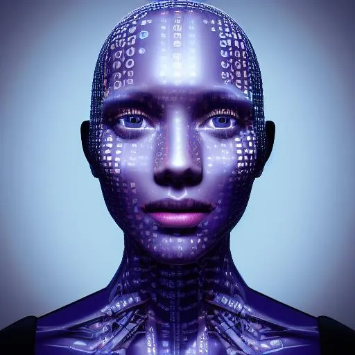 Prompt: Artificial intelligence in human form, extreme detail, photo realism, high quality
