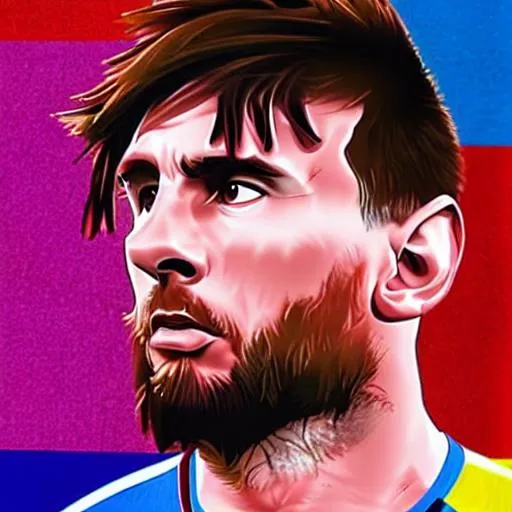 Prompt: cartoon of leo messi 