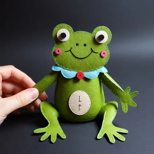 Prompt: figurine of a frog from the fairy tale about the teremok, cardboard toy, outline, silhouette