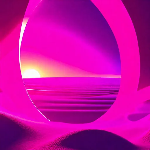 Prompt: Singularity, space age, sunset, exoplanet, a lot pink and purple color, ray tracing, 8K