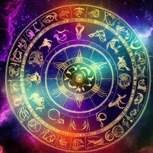 Prompt: mystic, magical astrology background