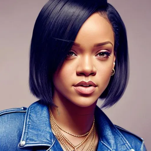 Prompt: Rihanna , pregnant , portrait, Hyper realistic, detailed face 